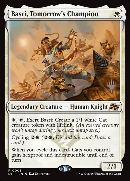 Basri, Tomorrow's Champion, Magic card PDFT 3p — Aetherdrift Promos set