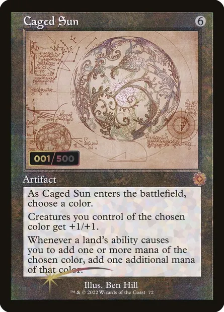 Soleil emprisonné, carte Magic BRR 72z — extension The Brothers' War Retro Artifacts