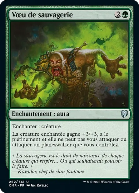 Vœu de sauvagerie, carte Magic CMR 262 — extension Commander Legends