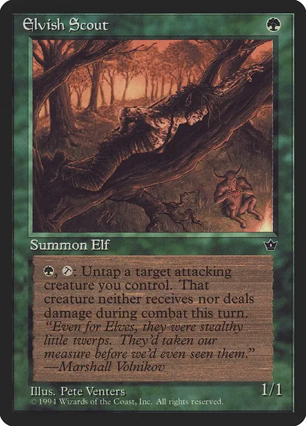 Elvish Scout, Magic card FEM 68b — Fallen Empires set