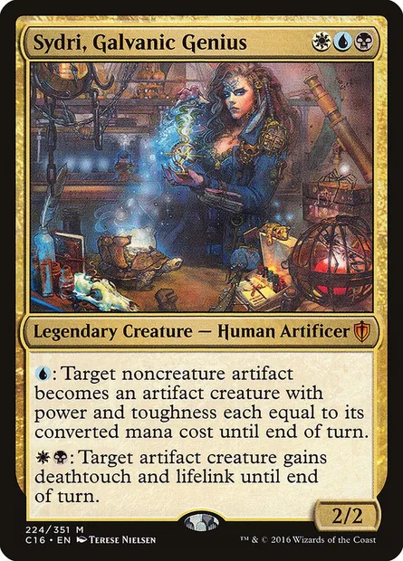 Sydri, Galvanic Genius, Magic card C16 224 — Commander 2016 set