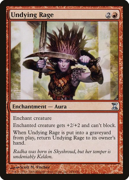 Undying Rage, Magic card TSP 184 — Time Spiral set