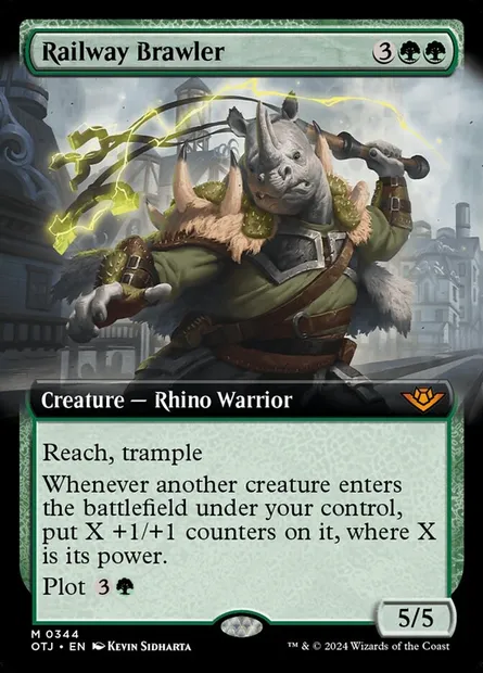Railway Brawler, Magic card OTJ 344 — Outlaws of Thunder Junction set