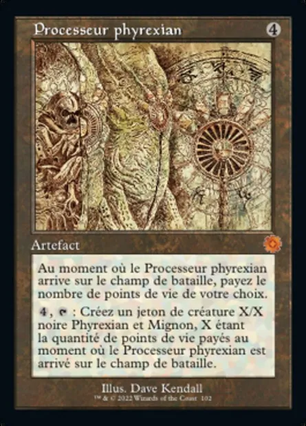 Processeur phyrexian, carte Magic BRR 102 — extension The Brothers' War Retro Artifacts