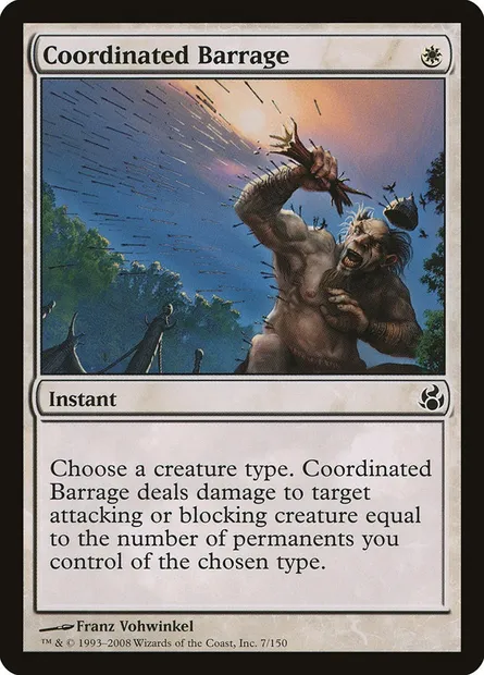 Coordinated Barrage, Magic card MOR 7 — Morningtide set