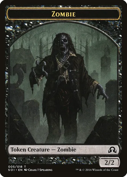 Zombie, carte Magic TSOI 5 — extension Shadows over Innistrad Tokens