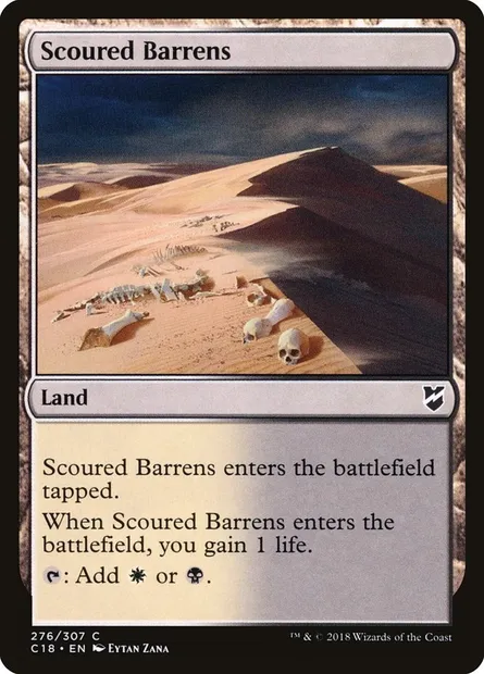Scoured Barrens, Magic card C18 276 — Commander 2018 set