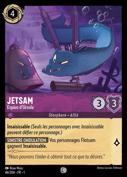 Jetsam - Espion d'Ursula, carte Disney Lorcana CH1-046 — extension Premier Chapitre