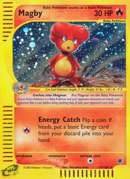 Magby, Pokémon card EX 17 — Expedition Base Set set