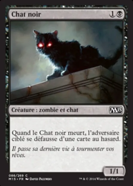 Chat noir, carte Magic M15 86 — extension Magic 2015