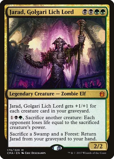 Jarad, Golgari Lich Lord, Magic card CMA 179 — Commander Anthology set