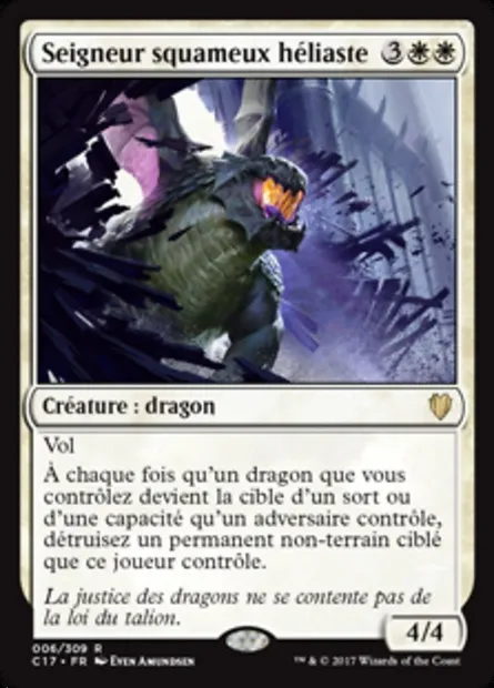 Seigneur squameux héliaste, carte Magic C17 6 — extension Commander 2017