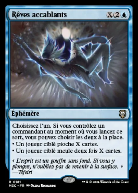 Rêves accablants, carte Magic M3C 181 — extension Modern Horizons 3 Commander