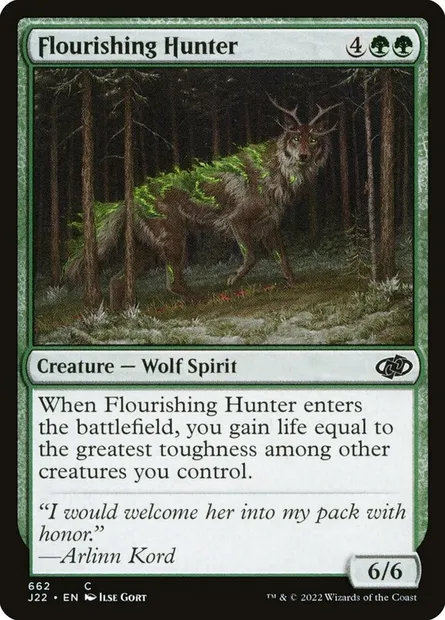 Flourishing Hunter, Magic card J22 662 — Jumpstart 2022 set