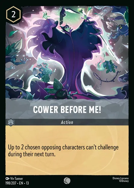 Cower Before Me!, Disney Lorcana card CH13-198 — Attack of the Vine! set