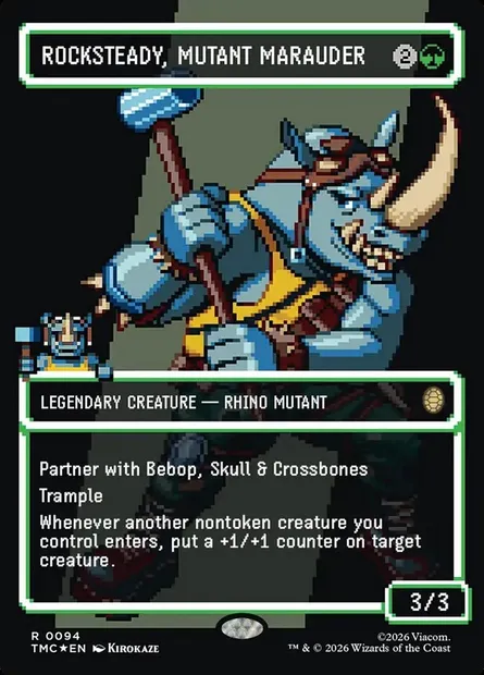 Rocksteady, Mutant Marauder, Magic card TMC 94 — Teenage Mutant Ninja Turtles Eternal set