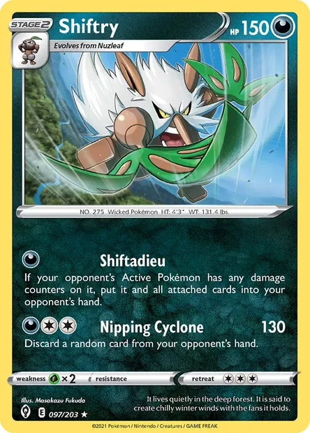 Shiftry, Pokémon card EVS 97 — Evolving Skies set