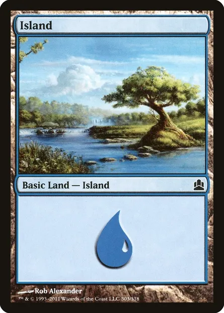 Island, Magic card CMD 303 — Commander 2011 set