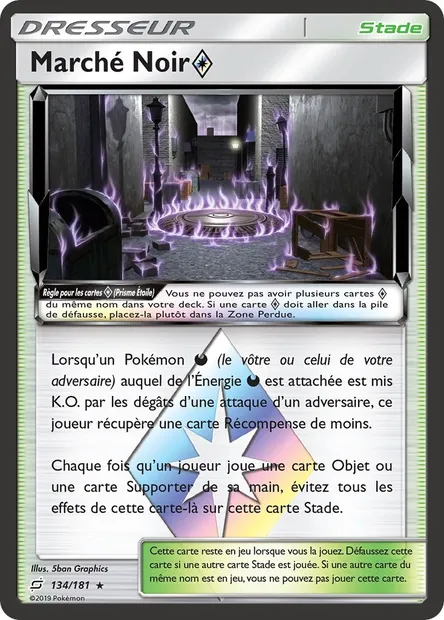 Marché Noir ◇, carte Pokémon TEU 134 — extension Duo de Choc