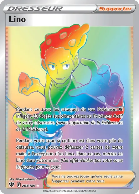 Lino, carte Pokémon ASR 203 — extension Astres Radieux