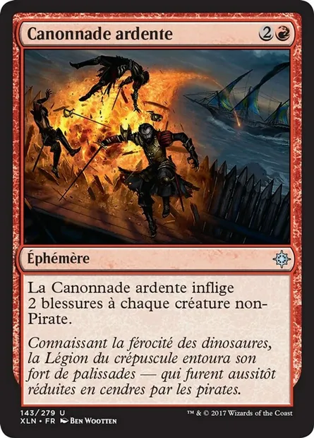 Canonnade ardente, carte Magic XLN 143 — extension Ixalan