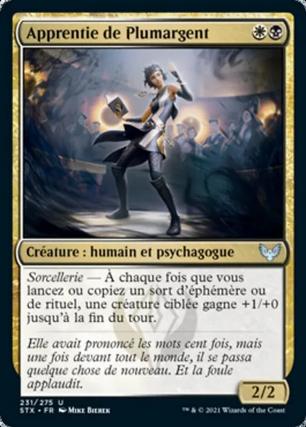 Apprentie de Plumargent, carte Magic STX 231 — extension Strixhaven: l'Académie des Mages