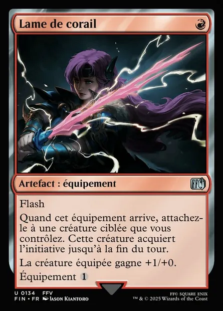 Lame de corail, carte Magic FIN 134 — extension Final Fantasy