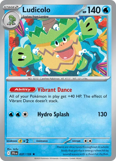 Ludicolo, Pokémon card JTG 037 — Journey Together set