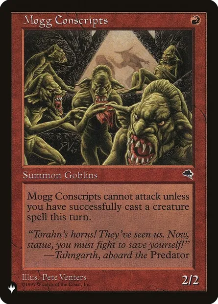 Mogg Conscripts, Magic card PLST TMP-189 — The List set