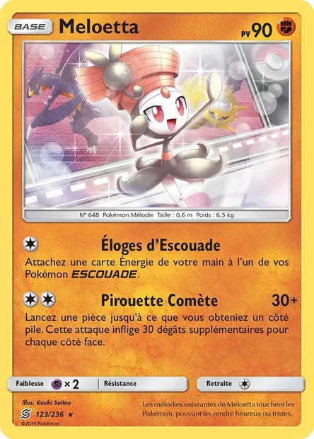 Meloetta, carte Pokémon UNM 123 — extension Harmonie des Esprits