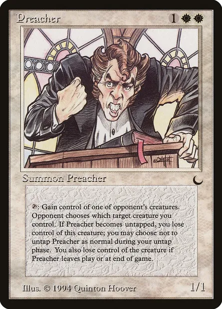 Preacher, Magic card DRK 16 — The Dark set