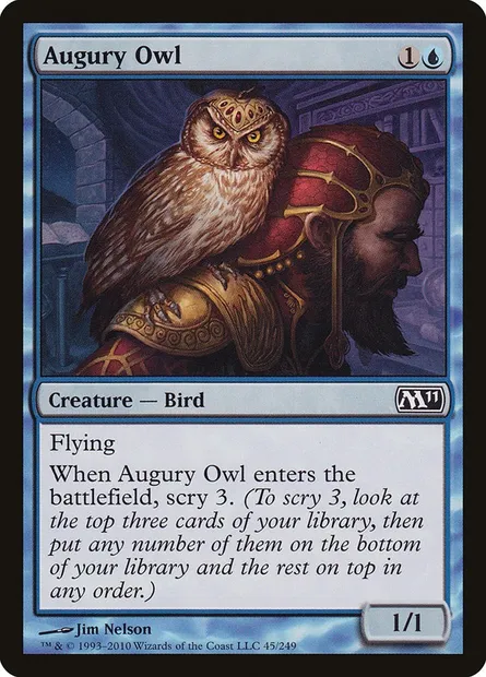 Augury Owl, Magic card M11 45 — Magic 2011 set