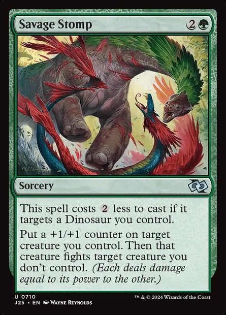 Savage Stomp, Magic card J25 710 — Foundations Jumpstart set