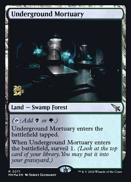 Morgue souterraine, carte Magic PMKM 271s — extension Murders at Karlov Manor Promos