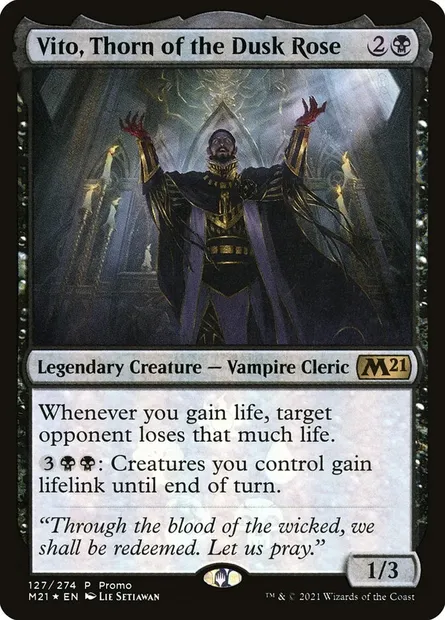Vito, Thorn of the Dusk Rose, Magic card PM21 127★ — Core Set 2021 Promos set