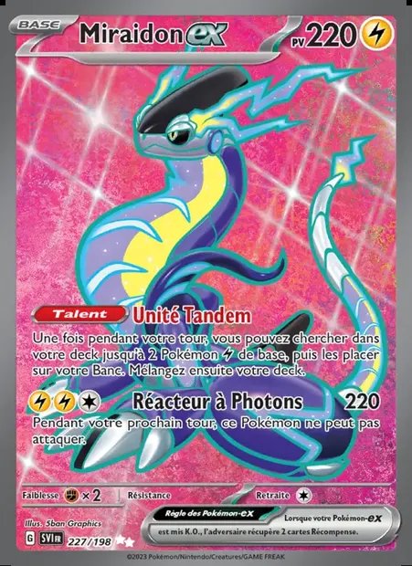 Miraidon-ex, carte Pokémon SVI 227 — extension Écarlate et Violet