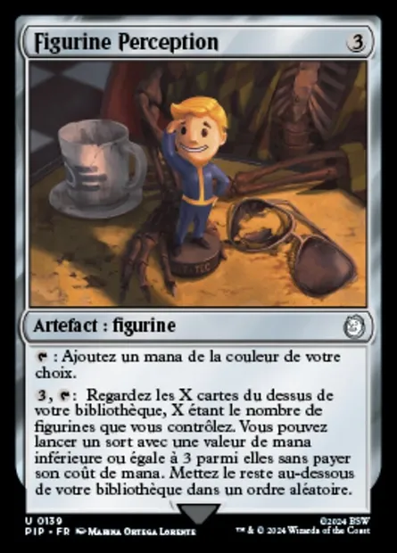 Figurine Perception, carte Magic PIP 139 — extension Fallout