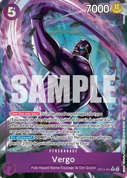 Vergo, carte One Piece OP14-061 — extension LES SEPT DE LA MER D'AZUR