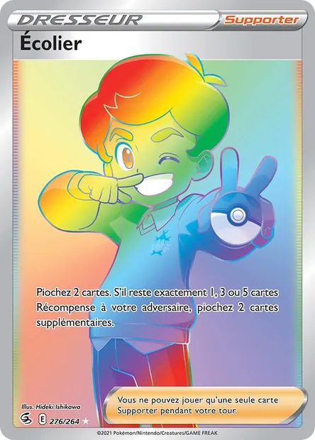 Écolier, carte Pokémon FST 276 — extension Poing de Fusion