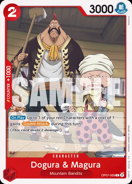Dogura & Magura, carte One Piece OP07-009 — extension 500 YEARS IN THE FUTURE