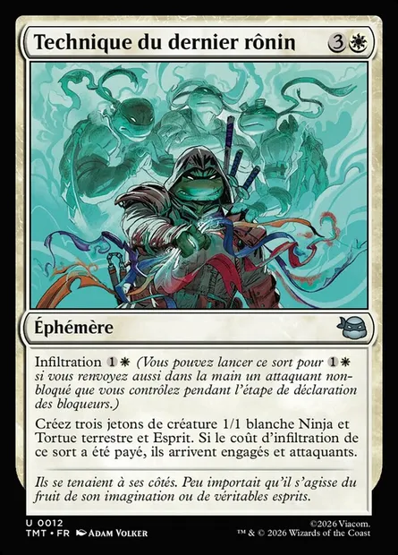 Technique du dernier rônin, carte Magic TMT 12 — extension Teenage Mutant Ninja Turtles