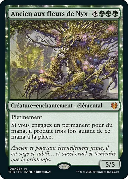 Ancien aux fleurs de Nyx, carte Magic THB 190 — extension Theros Beyond Death