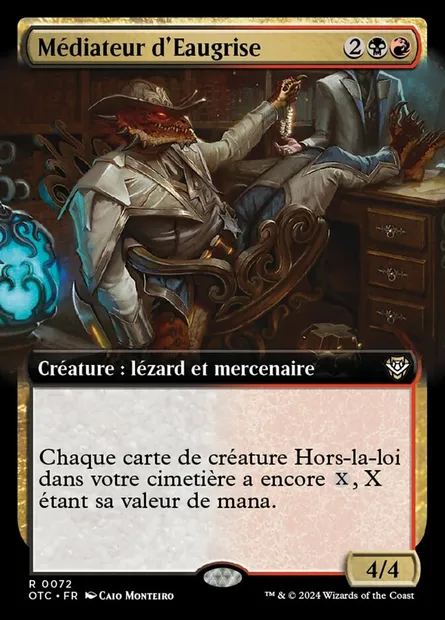 Médiateur d'Eaugrise, carte Magic OTC 72 — extension Outlaws of Thunder Junction Commander