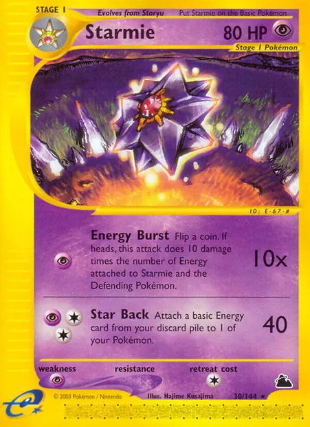 Staross, carte Pokémon SK 30 — extension Skyridge