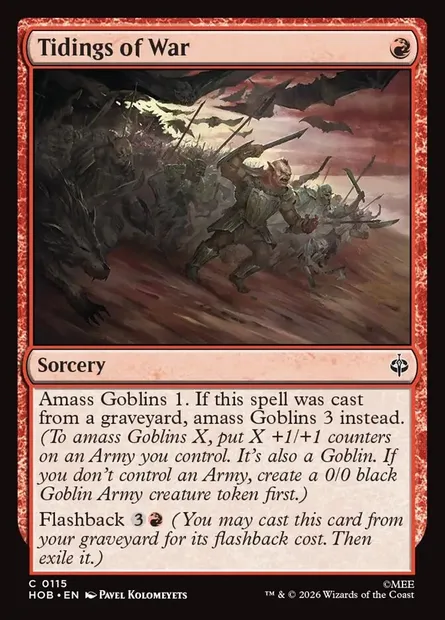 Tidings of War, Magic card HOB 115 — The Hobbit set