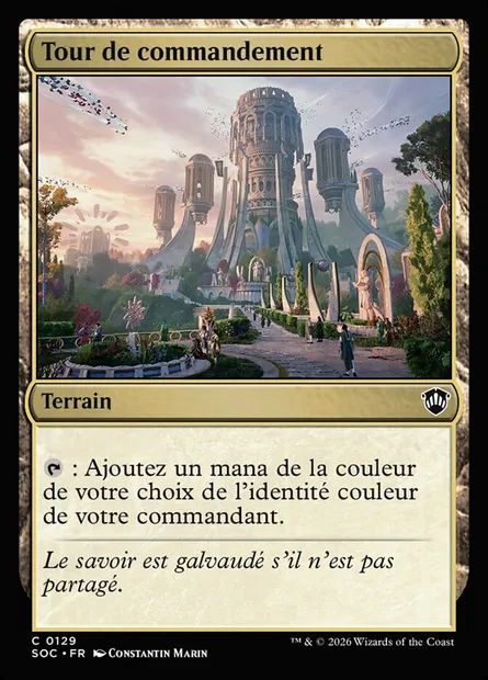 Tour de commandement, carte Magic SOC 129 — extension Secrets of Strixhaven Commander
