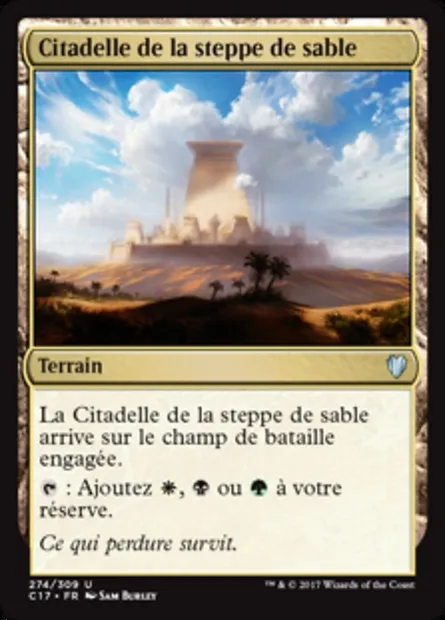 Citadelle de la steppe de sable, carte Magic C17 274 — extension Commander 2017