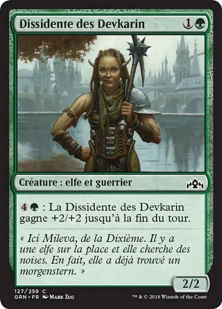 Dissidente des Devkarin, carte Magic GRN 127 — extension Les Guildes de Ravnica