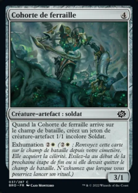 Cohorte de ferraille, carte Magic BRO 37 — extension La Guerre Fratricide