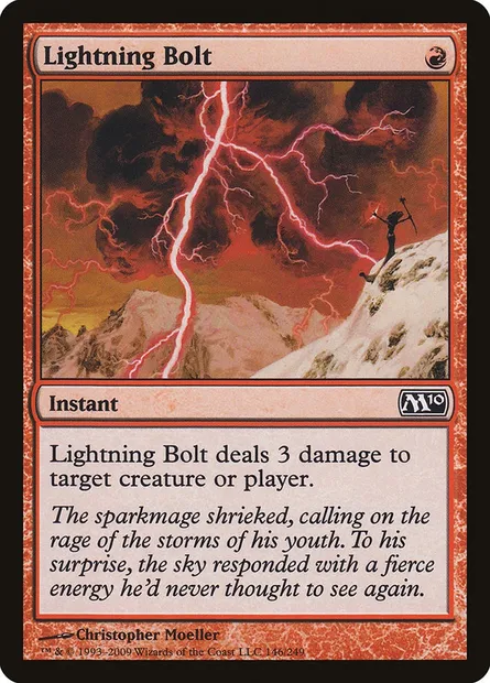 Lightning Bolt, Magic card M10 146 — Magic 2010 set